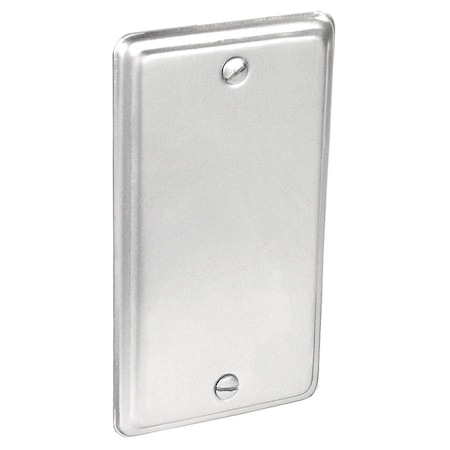 Southwire Box Cover, 1 Gang, Zinc, Blank Cover Type G19290